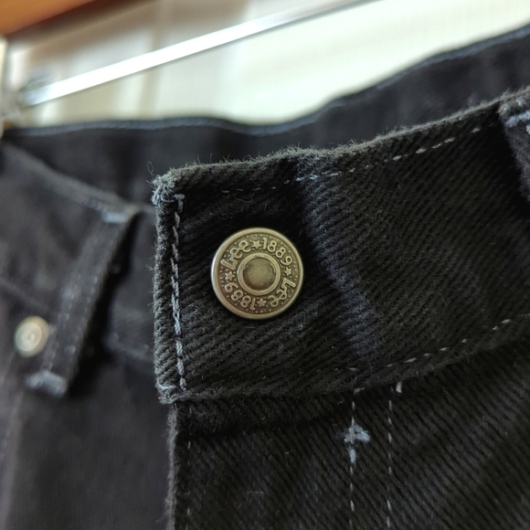 Lee 90's Vintage Classic High Waisted Relaxed Straight Leg Denim Jeans Black 16 - Picture 11 of 16